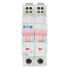 PLI-C2/2 Jistič PLI (bezšroubové svorky nahoře) char C 2-pólový 10kA 2A 101294