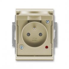 ABB Time Zásuvka jednonás.s clon.,sVíčkem,s ochraným před přepětím,IP44