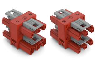 Rozdělovač s 3 výstupy 3pól. Kód. P červená WAGO 770-907