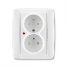 ABB Element 5592E-C02359 03 Zásuvka dvojnásobná,s ochranou před přepětím