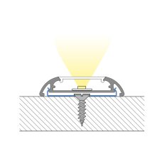 Přisazený hliníkový profil černý PXA 40x9mm včetně mléčného difuzoru 2m