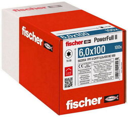 Konstrukční vrut s celým závitem Power-Full FISCHER FPF II CHTF 6,0x100 BC 100