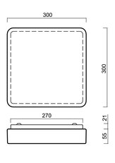 Přisazené svítidlo TILIA 1 16W IP54 3K DALI PC bílá OSMONT TIL56357
