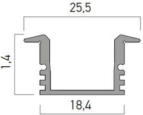 PRF052 REC. AL. PROFILE 2 m