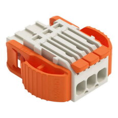1vodičová pružinová svorkovnice, Páčka, Push-in CAGE CLAMP, Světle šedá