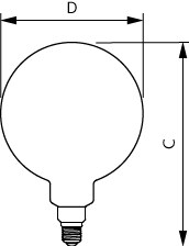 LED classic-giant 40W E27 G200 GOLD DIM PHILIPS 871951431378100