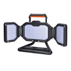 LED reflektor 50W, přenosný, nabíjecí, 5000lm, oranžovo-černý SOLIGHT WM-50W-RE