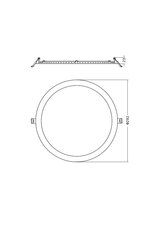 DOWNLIGHT SLIM ALU D280 V 25W MS 840 WT LEDVANCE 4099854441868