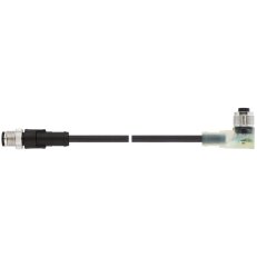Konfekcionovaný kabel pro snímače/akční členy AB-C5-M12MS-0,3PUR-M12FA-3L