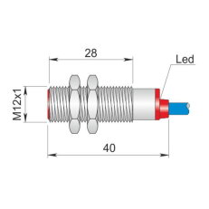 Válcový indukční senzor Atex plyn/prach AECO SI12-N2 LC10 AGD1