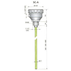 Kapacitní snímač hladiny AECO SC-A500 24VAC
