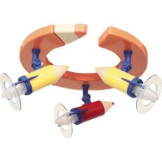 Stropní bodové svítidlo Tužka 3 kruh oranžová 3x25W IP20 E14 COMPOLUX 0720511/10