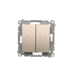 Žaluziové tlačítko 1+1 10A 250V, zlatá matná, metalizované DZP1.01/44