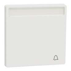 Klapka, Merten System D, s popisovým polem, nordic white, plast MTN3360-6037