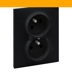 SUNO ČERNÁ ZÁSUVKA 2X2P+T CL. LEGRAND 721482RD