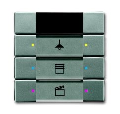 ABB KNX Prvek ovládací 3-/6násobný s IR rozhraním metalická šedá 6129/01-803-500