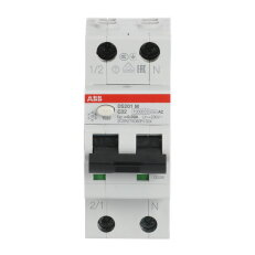 ABB DS201 M C32 AC30 kombinace jistič/chránič 2P (1P+N) 32A 30mA C 10kA AC