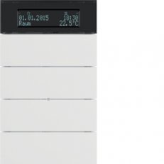 Tlačítkový senzor 4-násobný s termostatem a displejem IQ bílá mat 75664599