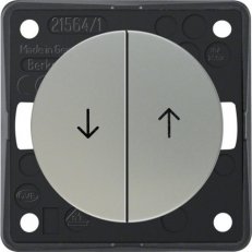 Žaluziový tlačítkový spínač 1pól 10A 250VAC Integro Flow/Pure chrom mat lak