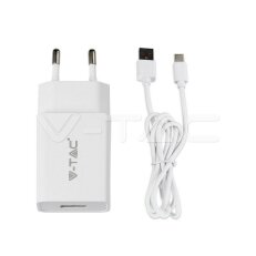 Charging Set With Travel Adapter Type C USB Cable White , VT-5372 V-TAC SKU8647