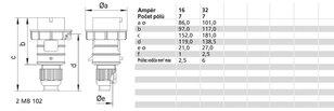 Vidlice 16A 7p 400V IP67 6h BALS 21667