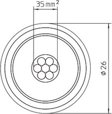 OBO isCon Pro+ 75 GR Izolovaný svod, role 100 m, o 26mm, světle šedá