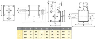 Nožová pojistka S1 UQ01 aR 110/400A/690V ETI 004393123