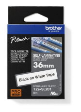 Páska BROTHER TZE-SL261, bílá/černá (36mm, samolaminovací), délka 8m