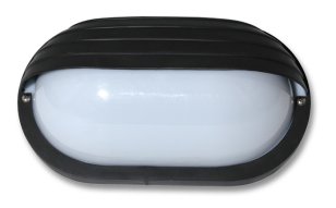 Technické svítidlo ovál s krytem černé ECOLITE WH2606-CR