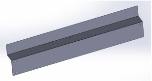 Hliníkový zadní krycí plech JIH pro délku panelu 1750 mm