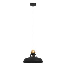 Závěsné svítidlo ESPINARDO 1xE27 černá/zlatá 40W IP20 EGLO 390229