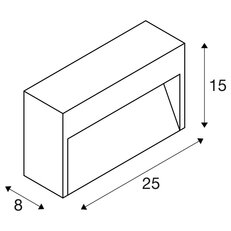 CONCRETO M WL nástěnné přisazené svítidlo šedé 8,5 W 350 lm 3000 K SLV 1006404