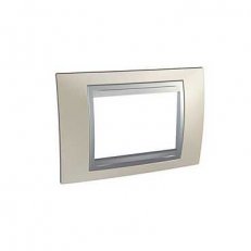 Unica Top Krycí rámeček trojmodulový, Nikl/Aluminium SCHNEIDER MGU66.103.039
