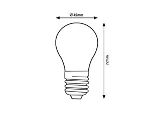 Světelný zdroj Filament LED, E27 G45, 4W, 470lm, 2700K RABALUX 79050
