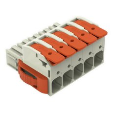 Pružinová svorka Páčka CAGE CLAMP sv.šedá 16mm2 5pól. WAGO 832-1105/037-000