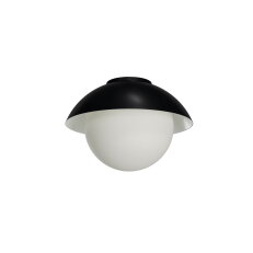 Přisazené svítidlo se skleněným stínidlem OSMONT LUKIDA 2 10W IP65II E27 černá