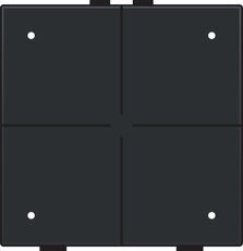 NHC 4násobný ovladač s LED + snímač teploty PIANO BLACK COATED NIKO 200-52204