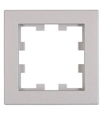 Krycí rámeček 1násobný, stříbrný SCHRACK EV125301--