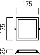 XFACE REC. SQ. PANEL 18W 100-240V AC 300