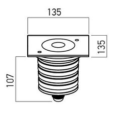 XGROUND GRND. SQ. REC. FITTING 1x25W 90-