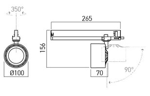 XTORCH ADJ. DALI PROJECTOR for TKN 1x28W