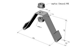 Držák DZM 3/100 "ŽZ"/spoj.mat. "A2"