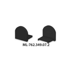 Koncovka pro PDA černá pro difuzor s čočkou bez otvoru MCLED ML-762.349.07.2