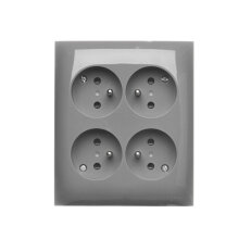 Zásuvka silová 4 násobná (přístroj s kry