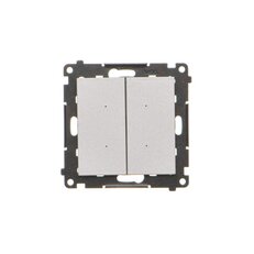 Spínač 2 násobný, elektronický, hliníková matná TEW2.01/143