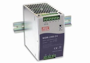 Napájecí zdroj na DIN 240W 1+2f 24V 10000mA MEAN WELL WDR-240-24