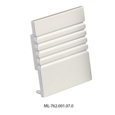 Koncovka bez otvoru pro PC stříbrná barva, 1 ks MCLED ML-762.001.07.0