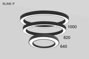 Interiérové kruhové svítidlo RLINE-P1/DI 1000 10500/830 OP BLACK SOVERT 2489130