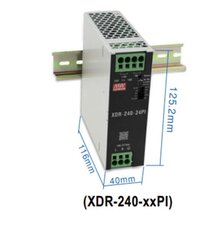 Napájecí zdroj na DIN 240W 12V MEAN WELL XDR-240-12PI
