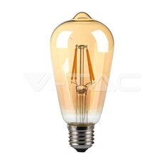 LED Bulb 4W Filament E27 ST64 Amber Cover 2200K VT-1964-N, V-TAC SKU214361